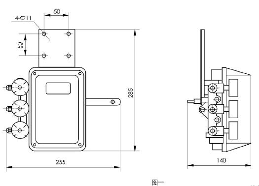 ZPQ-01氣動(dòng)閥門定位器外形尺寸