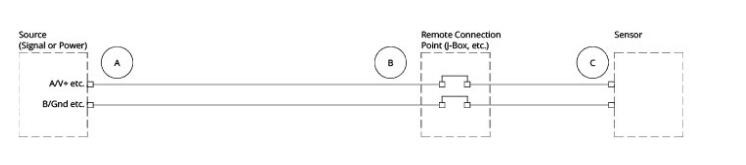 圖：用于萬用表測試連接的采樣電路